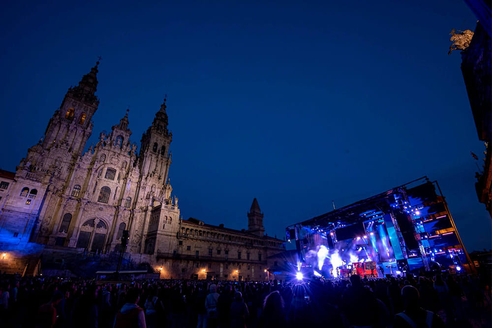 Orquesta Panorama actuando en el Obradoiro