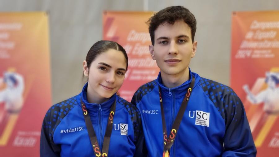 Plata y bronce para la USC en el Campeonato de España Universitario de Karate