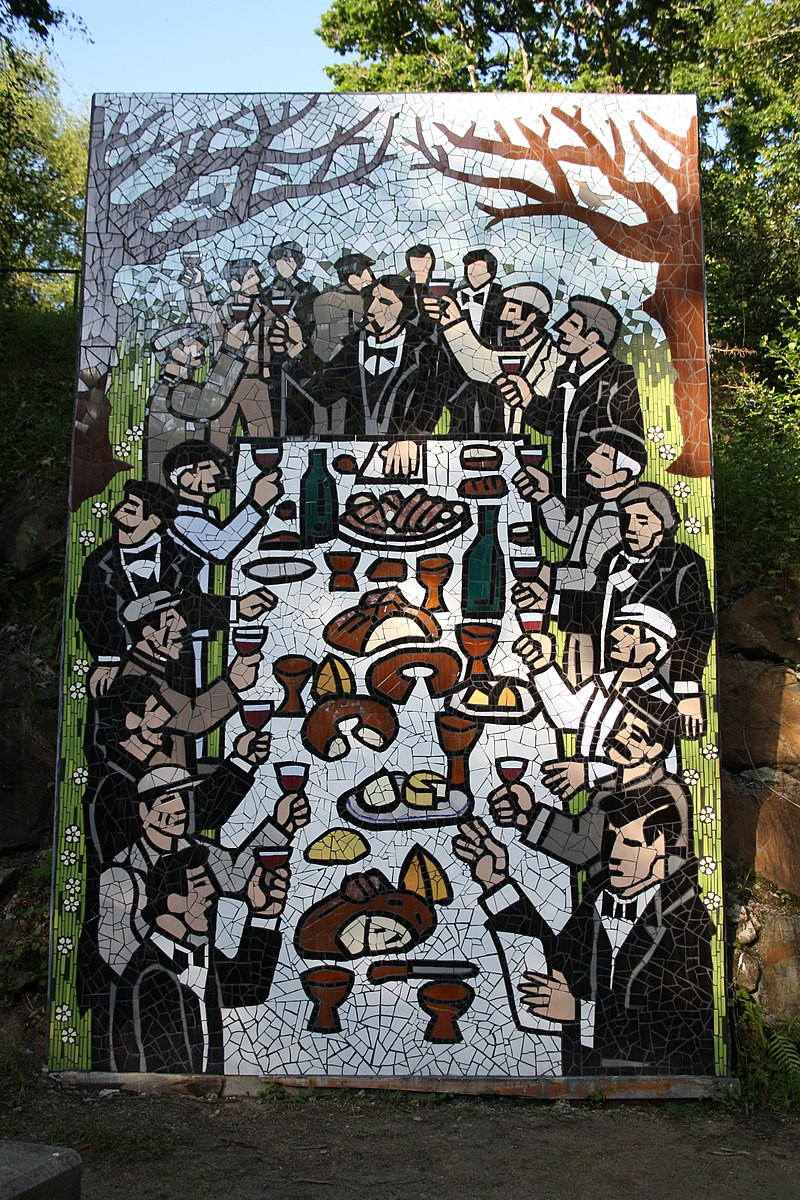 Mural conmemorativo do Banquete de Conxo