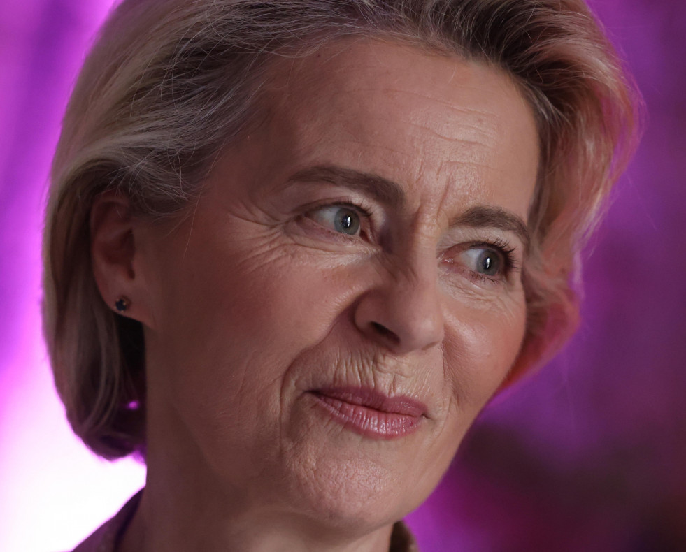 La presidenta saliente de la Comisión Europea y cabeza de lista del PPE, Ursula von der Leyen