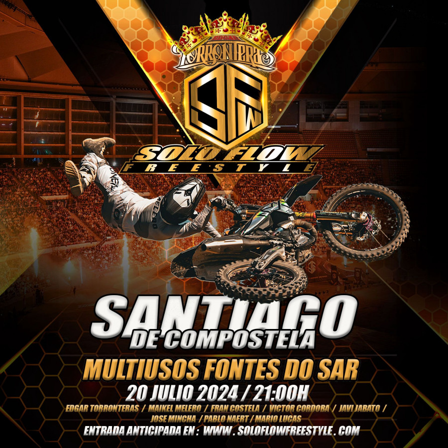 El Soloflow Freestyle de Edgar Torronteras llega por primera vez a Compostela el próximo 20 de julio en el Multiusos Fontes do Sar