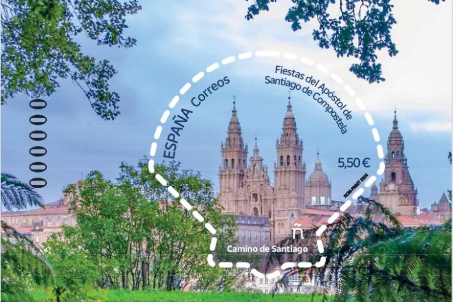 Correos emite un sello dedicado a las Fiestas del Apóstol y al Camino de Santiago