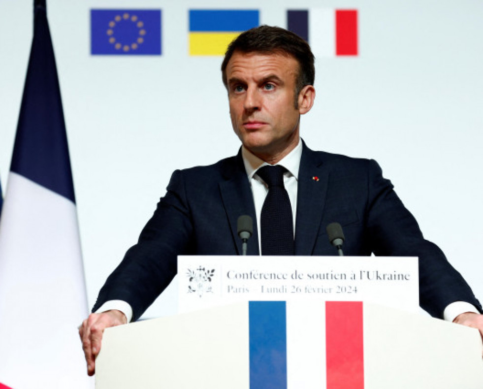 EmmanuelMacronenruedadeprensaenelPalaciodelElseoenParsefe