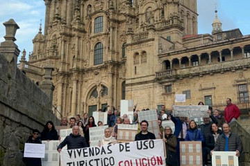 Manifestacion de los propietarios de viviendas de uso turistico a comienzos de este año