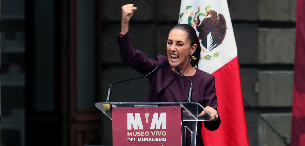 Sheinbaum acusa a la Corona española de agraviar al pueblo de México