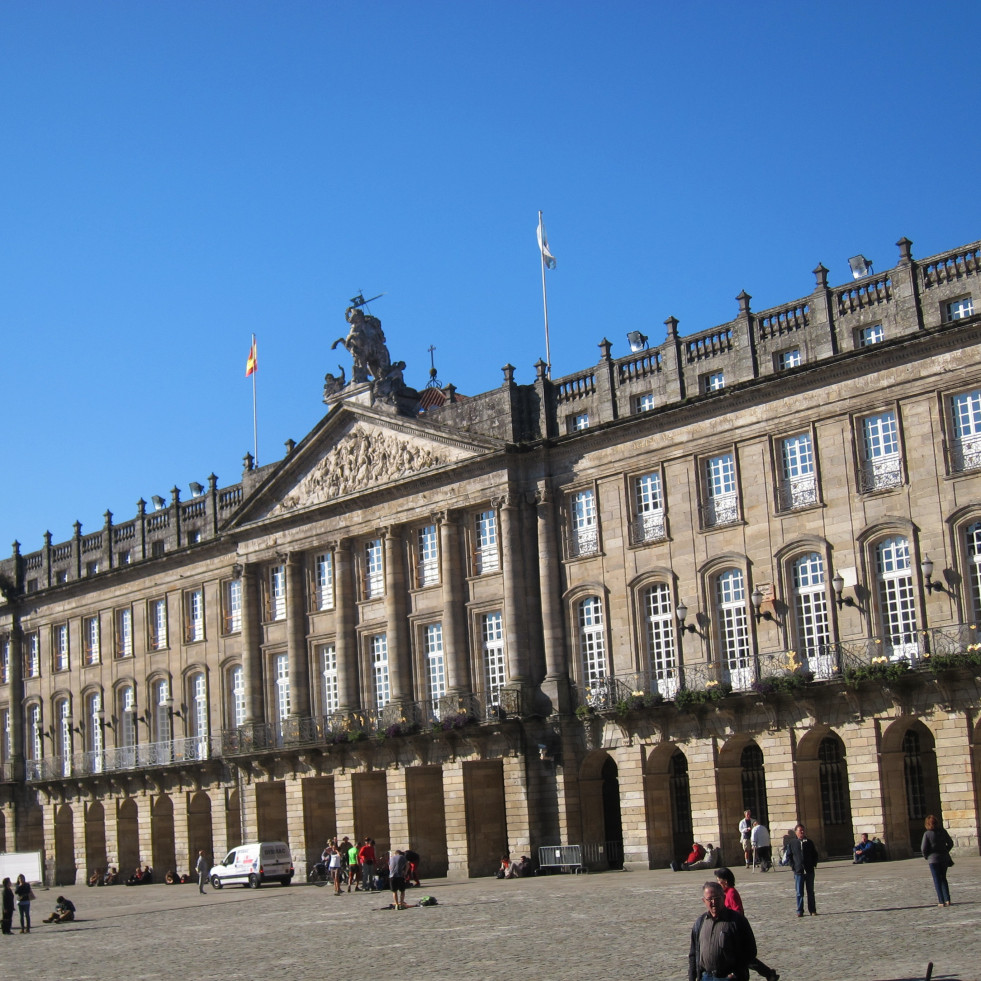 Archivo - Pazo de Raxoi, sede del Ayuntamiento de Santiago