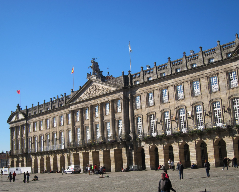 Archivo - Pazo de Raxoi, sede del Ayuntamiento de Santiago