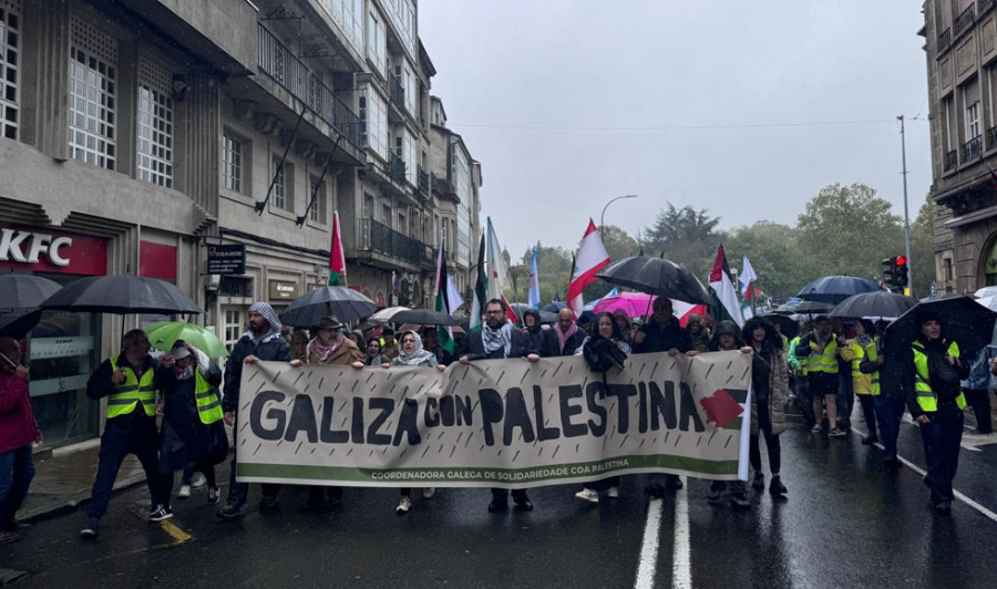 Varias personas detenidas tras la manifestación en defensa de Palestina en Santiago