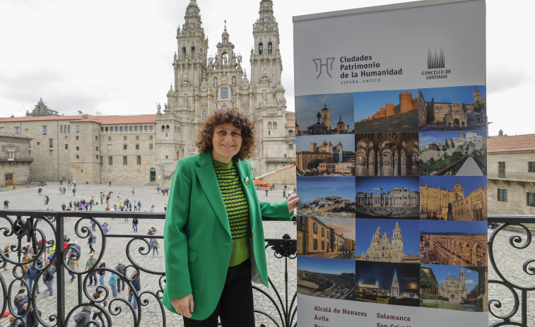 La alcaldesa de Santiago ofrece la ayuda del Grupo de Ciudades Patrimonio para los afectados por la DANA de Valencia