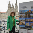 SANTIAGO DE COMPOSTELA, 09/11/2024.- La alcaldesa de Santiago, Goretti Sanmartín, realiza declaraciones tras presidir la reunión anual de las Ciudades Patrimonio de la Humanidad, que se desarrolla d