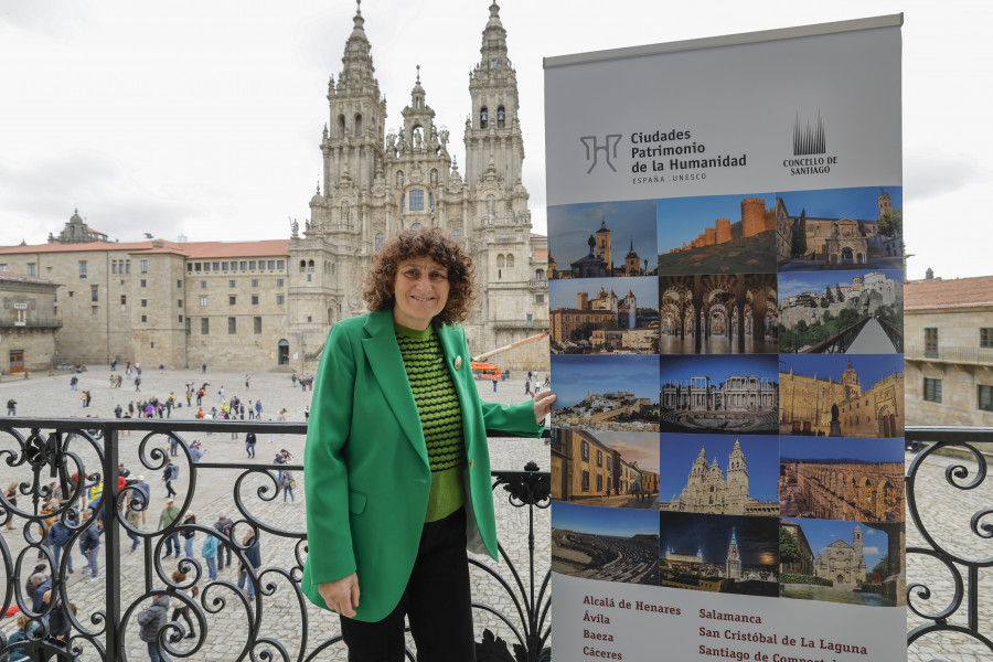 La alcaldesa de Santiago ofrece la ayuda del Grupo de Ciudades Patrimonio para los afectados por la DANA de Valencia