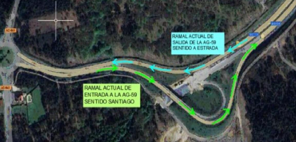 La Xunta avanza en las obras de la autovía AG-59 entre Santiago y A Estrada