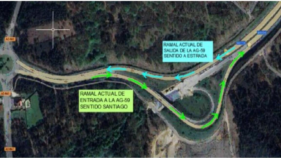 La Xunta avanza en las obras de la autovía AG-59 entre Santiago y A Estrada