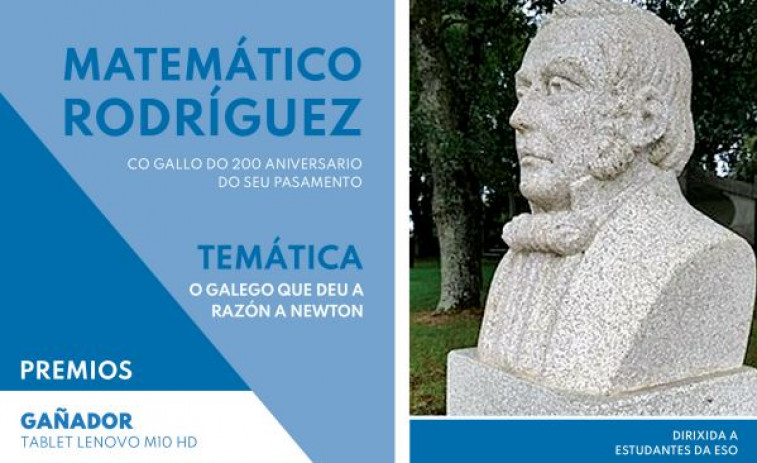 Diario Compostela anima a participar no concurso de microrrelatos 'O galego que deu a razón a Newton' do Matemático Rodríguez