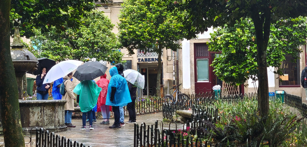 El temporal Bert causa 32 incidencias en Santiago de Compostela