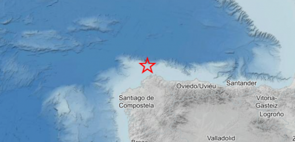 Registrado un terremoto de magnitud 3 frente a la costa norte gallega