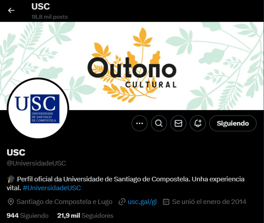 ¿Por qué la USC abandona su perfil en la red social X?