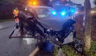 Dos heridos en un accidente de tráfico en Noia