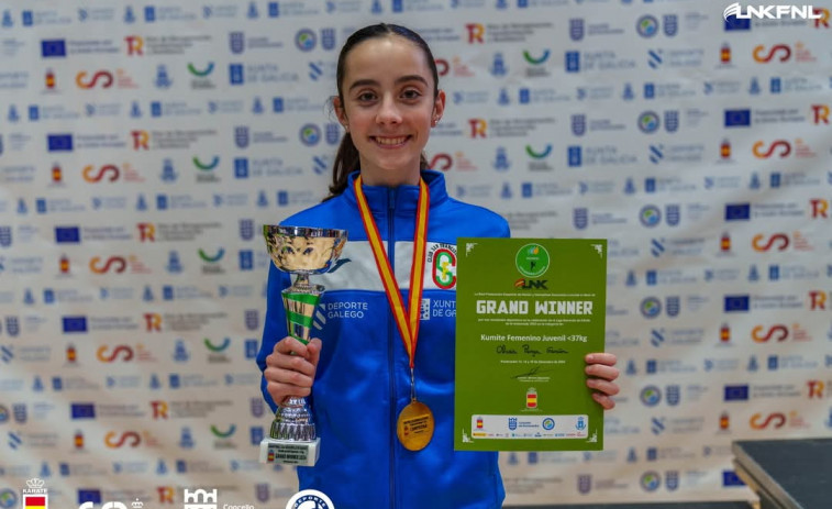 A deportista amesá Olivia Parga gana a Liga Nacional de Karate e proclámase Grand Winner de España