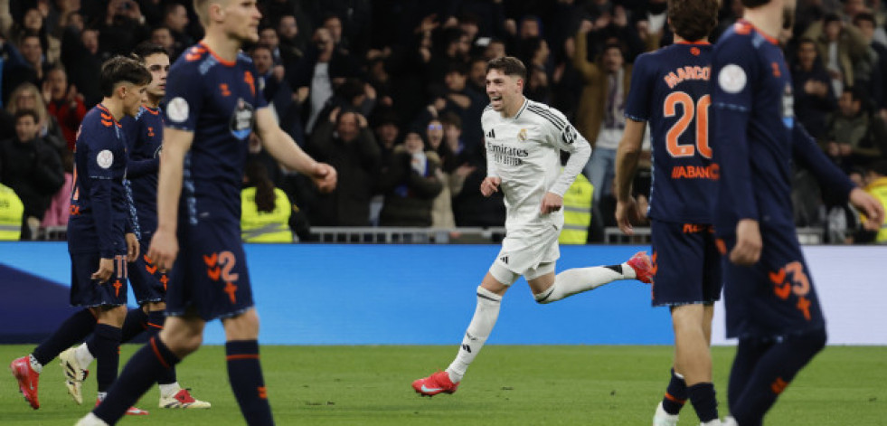 El Real Madrid logra su pase a cuartos con una goleada al Celta (5-2)