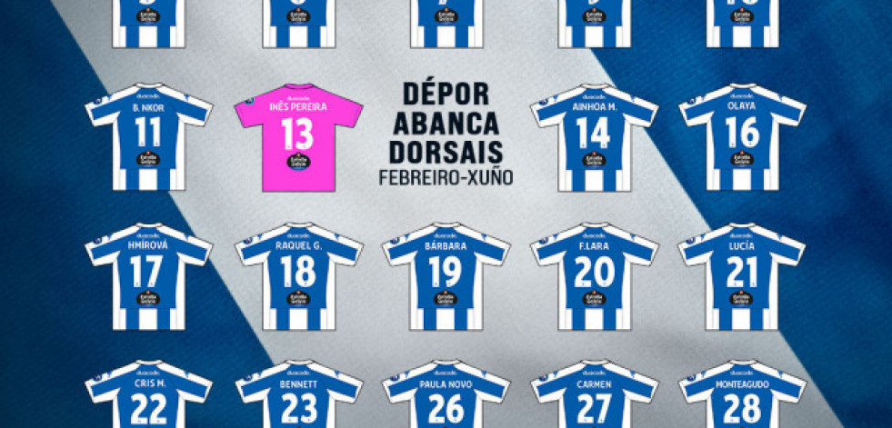 Estos son los nuevos dorsales del Deportivo