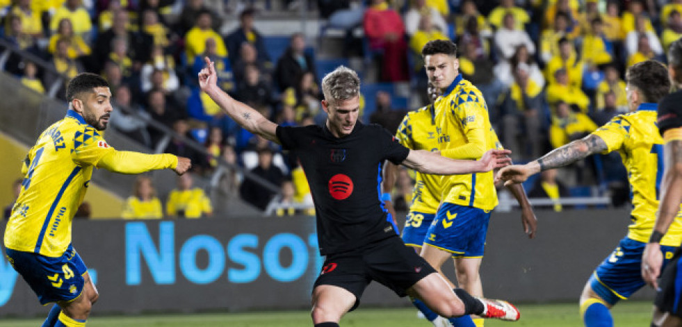 El Barcelona se mantiene líder tras ganar a Las Palmas (0-2)