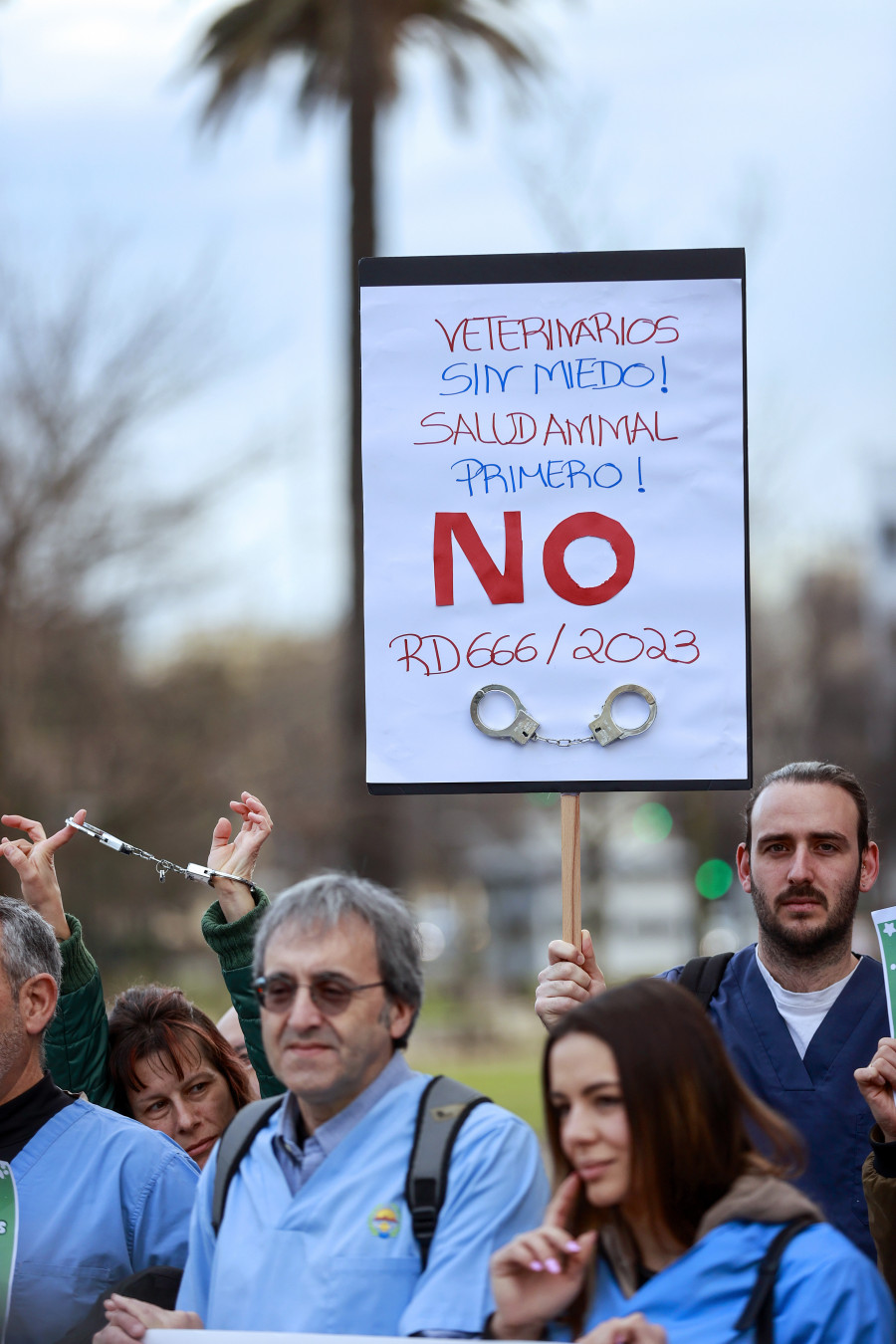 Los veterinarios se manifiestan en Santiago para pedir la derogación de normativa actual