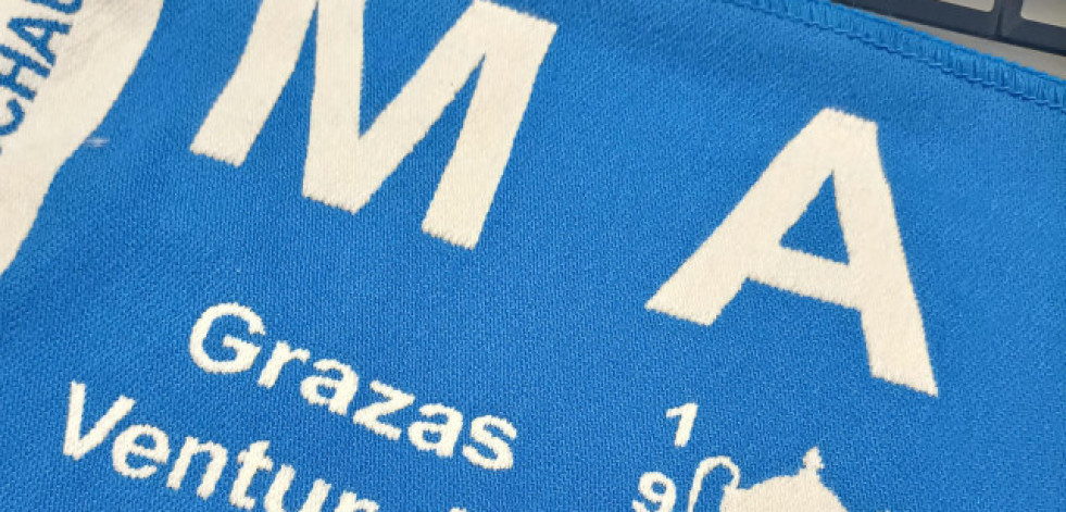 El “Grazas, Ventureira” de peña del Dépor en Mazaricos