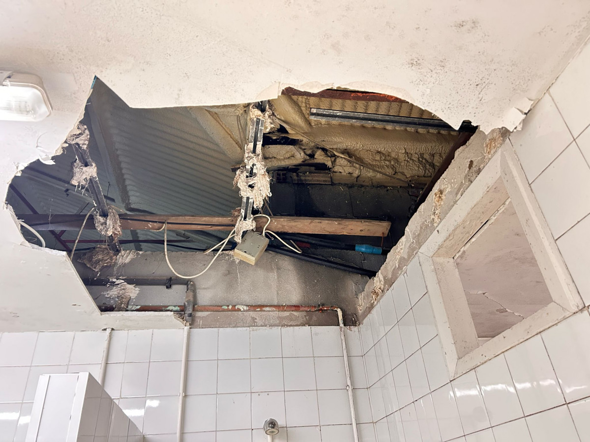 Estado de los techos del bano