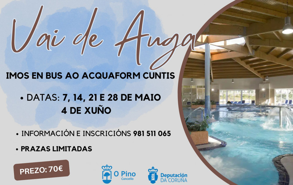 O Pino activa unha nova edición do programa “Vai de Auga” con cinco saídas ás termas de Cuntis