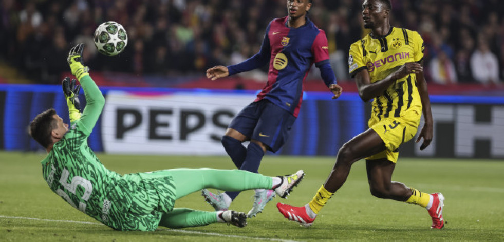 Dulce derrota del Barça en Dortmund, que vuelve seis años después a semifinales (3-1)