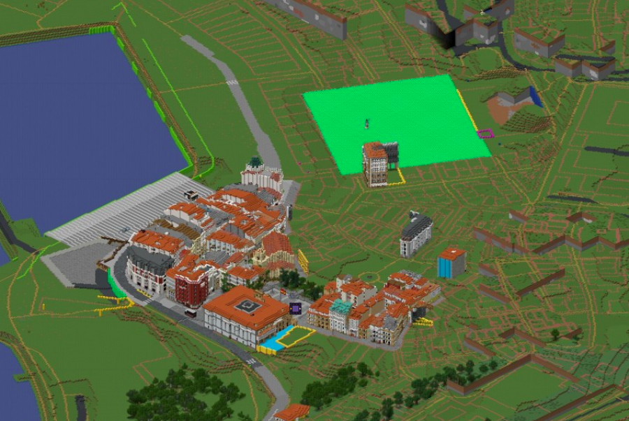 Jugadores de Minecraft recrean A Coruña al detalle: asombrosa réplica en construcción