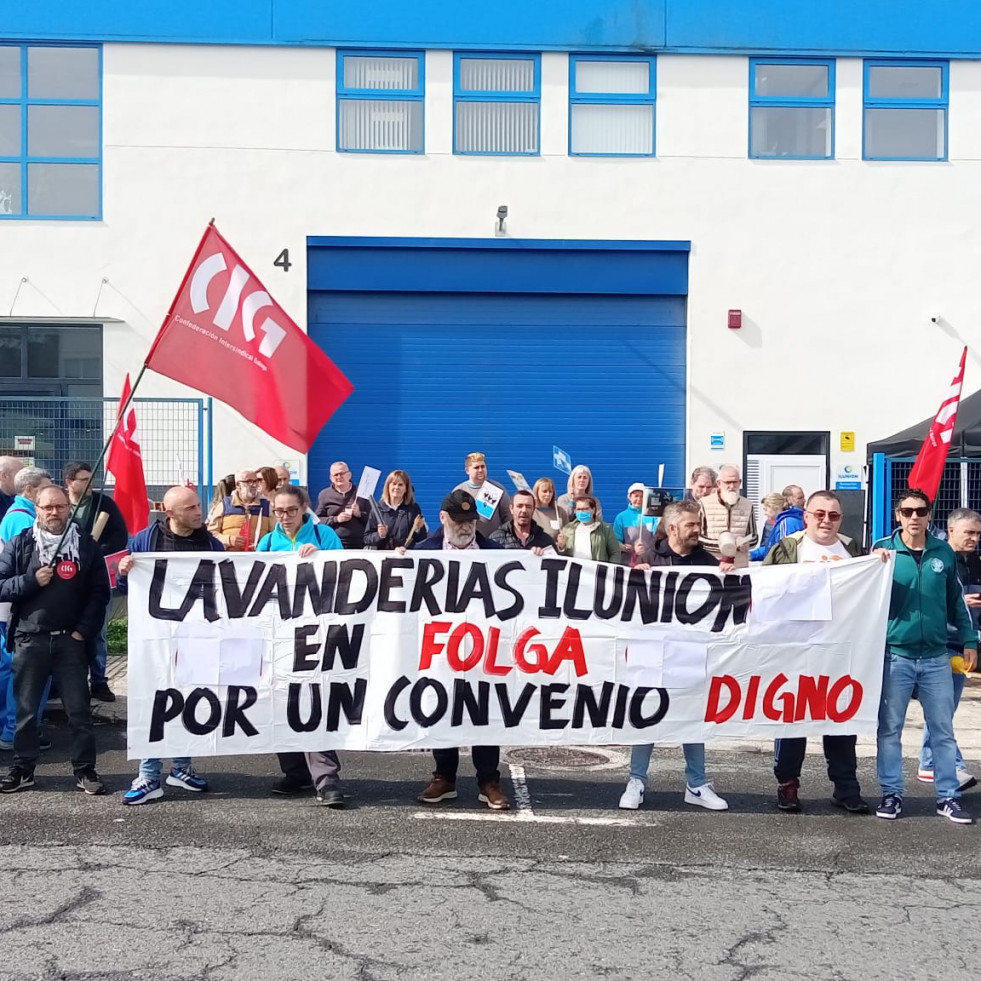 Huelga de los trabajadores de Ilunion Lavanderías tras un nuevo fracaso en la mediación