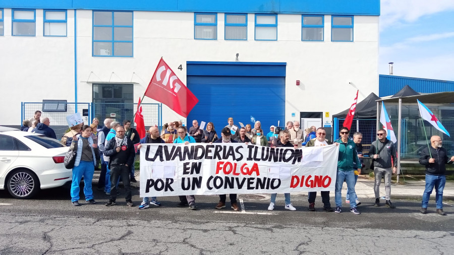 Huelga de los trabajadores de Ilunion Lavanderías tras un nuevo fracaso en la mediación