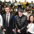 Javier Mas, Jorge Mira, Kip Thorne e Elena López. FOTO Santi Alvite
