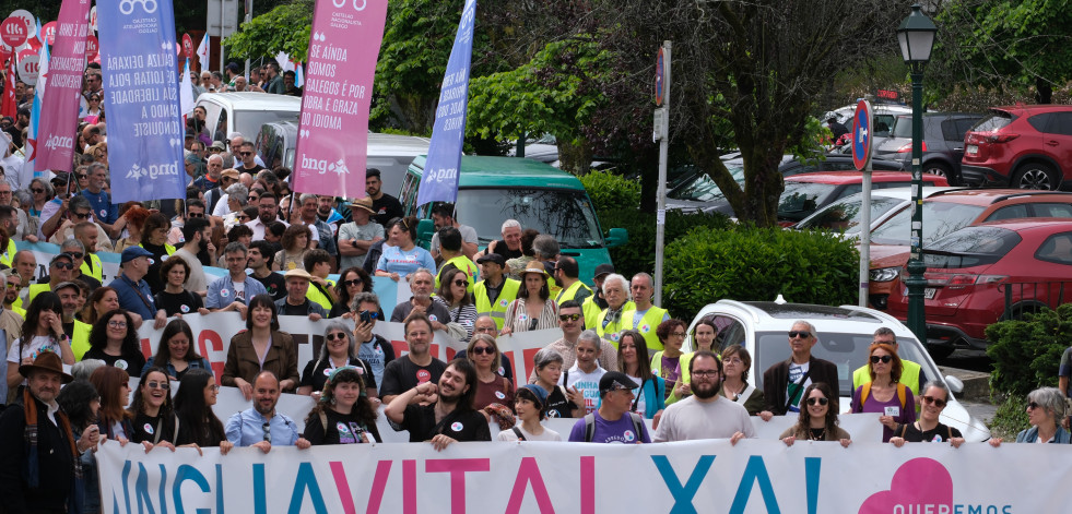 Manifestación del 17 de mayo con motivo del Día das Letras Galegas