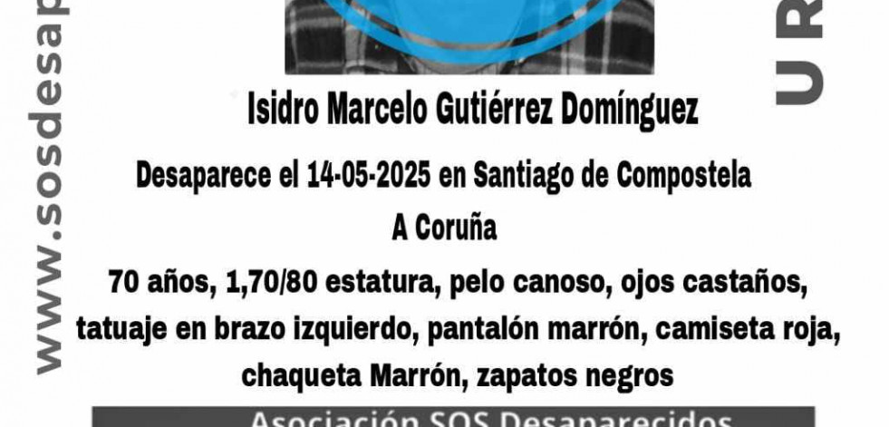 Localizado vivo y sano el anciano desaparecido en Santiago desde la semana pasada