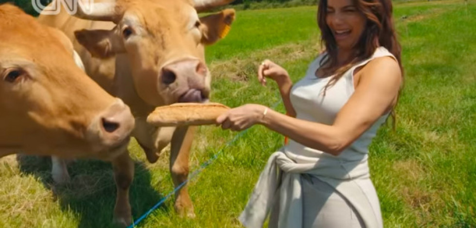 La actriz Eva Longoria, enamorada del pulpo á feira y de la rubia gallega