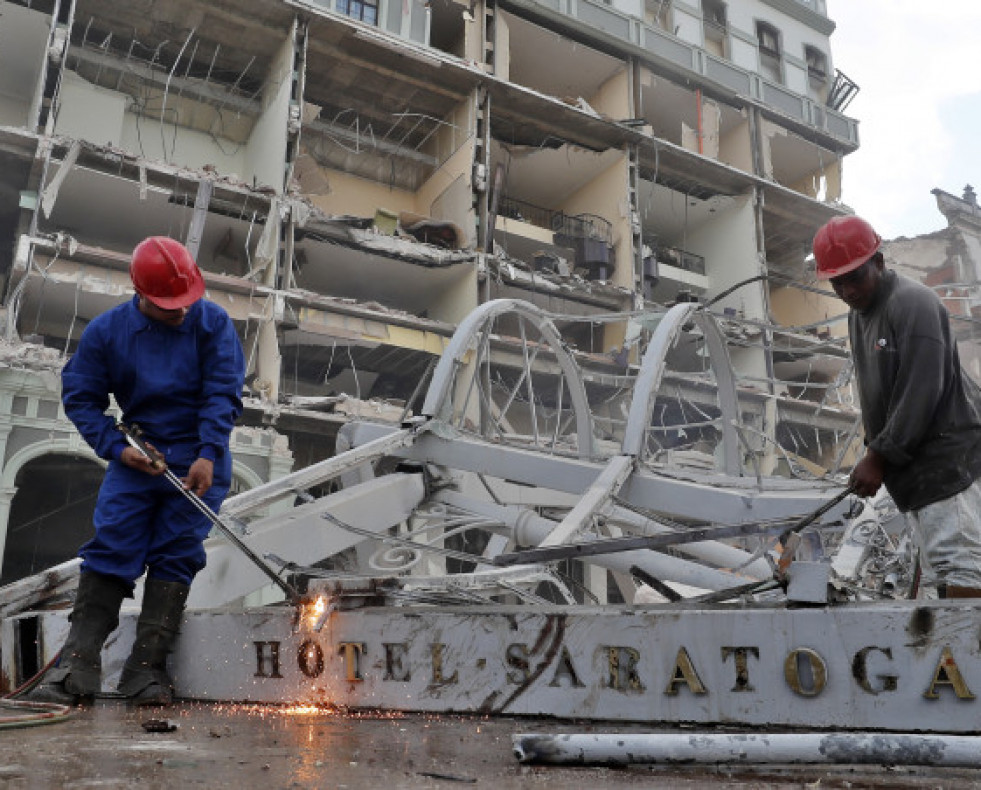 LaboresderescatedondeocurriunaexplosinayerenelHotelSaratogaenLaHabana