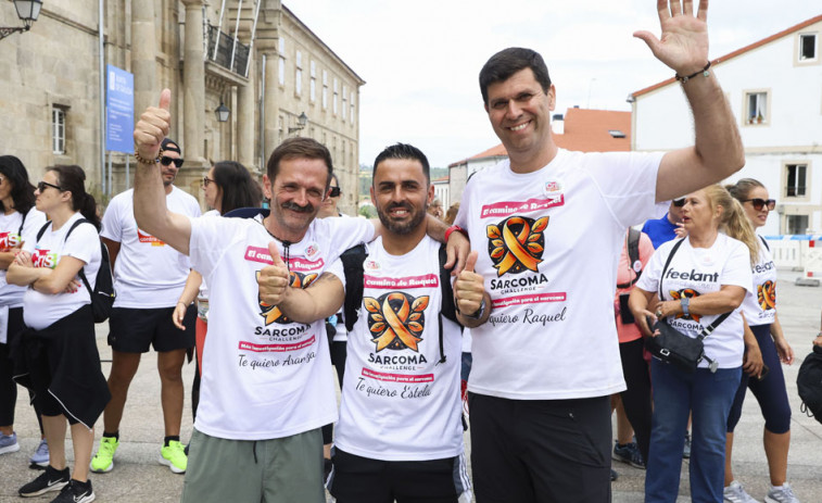 Tres viudos por el cáncer recorren el Camino para recaudar fondos para el sarcoma infantil