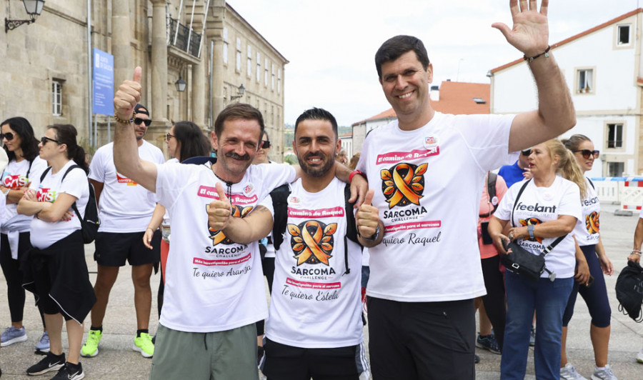 Tres viudos por el cáncer recorren el Camino para recaudar fondos para el sarcoma infantil
