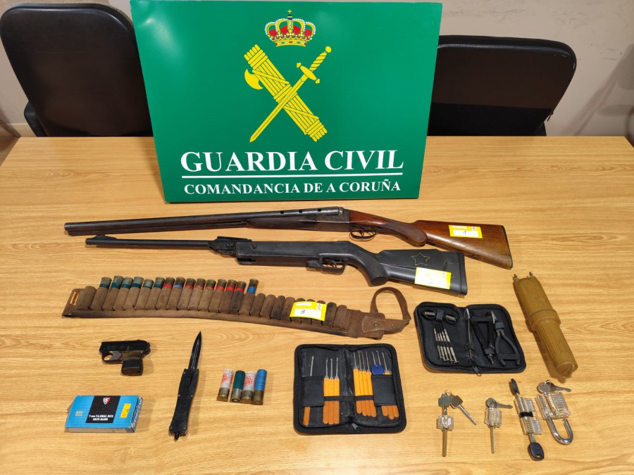 Detenidas dos personas por robar armas de fuego en una vivienda de Rois