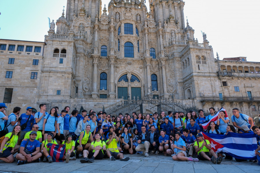 Un centenar de jóvenes de siete países redescubren Galicia a través del Camino de Santiago