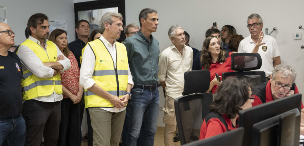 Pedro Sánchez visita las zonas afectadas por los incendios en Ourense con un gran pacto de Estado