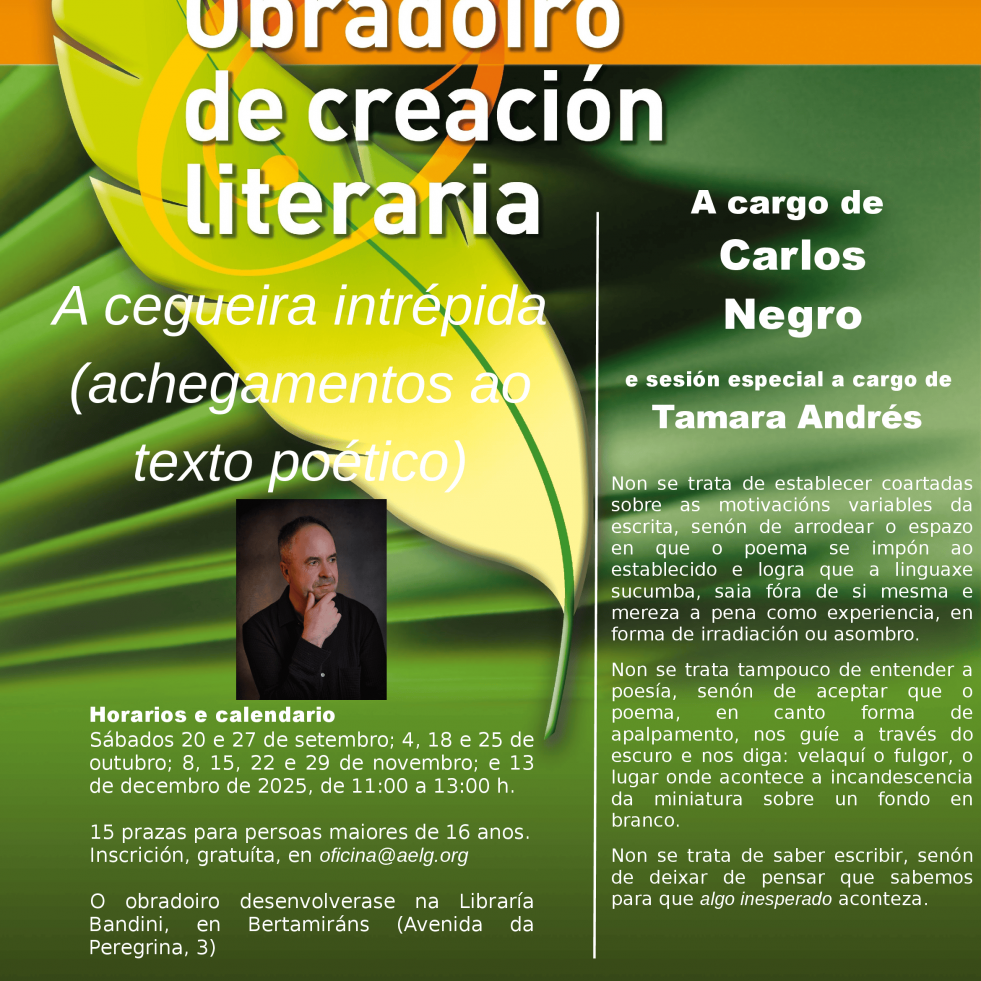 A Escola de Escritoræs lanza en Bertamiráns o obradoiro literario 