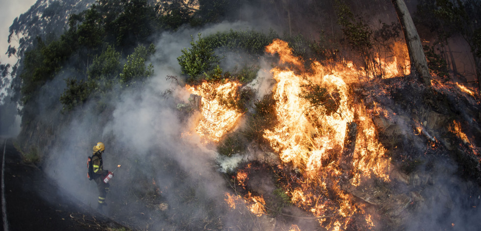 Detienen a una mujer de Carballo en relación con once incendios forestales