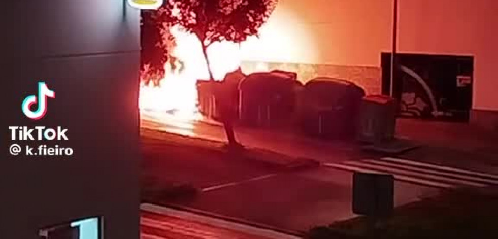 Un contenedor ardió de madrugada en Santa Marta (vídeo)