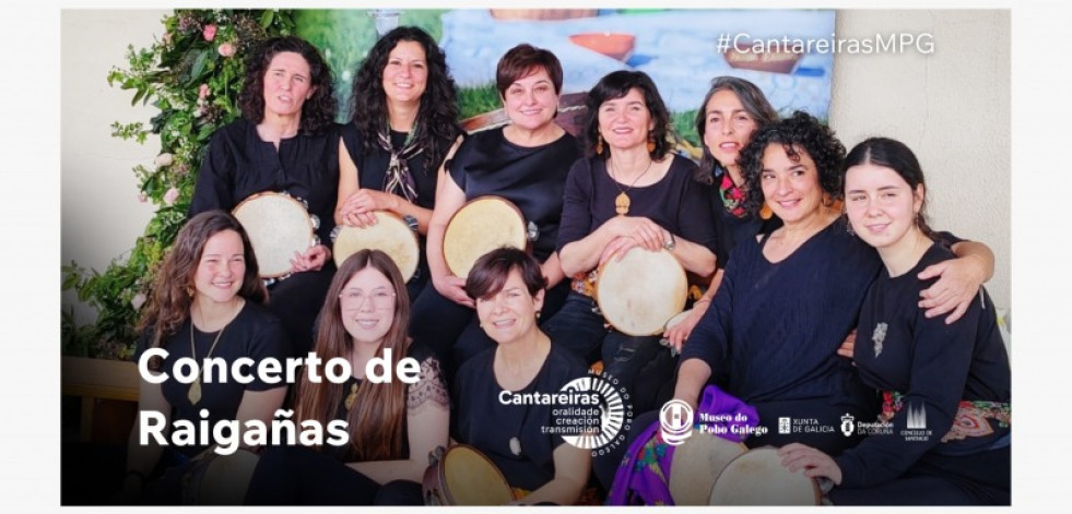 Raigañas leva a súa música tradicional ao xardín do Museo do Pobo Galego