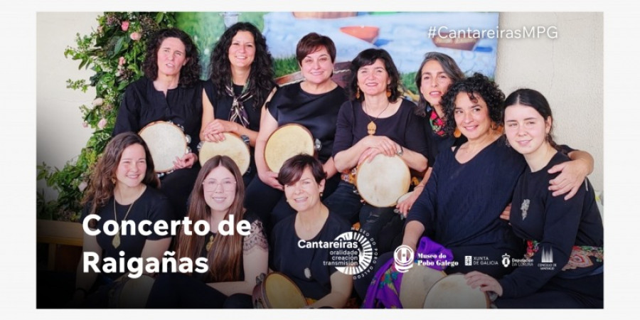 Raigañas leva a súa música tradicional ao xardín do Museo do Pobo Galego
