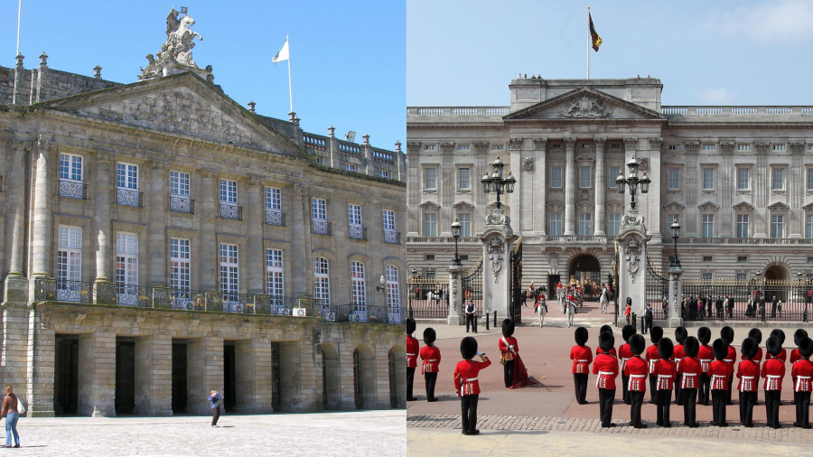O Pazo de Raxoi e o Palacio de Buckingham: unha sorprendente conexión arquitectónica